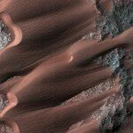 Активное поле песчаных дюн на Марсе
